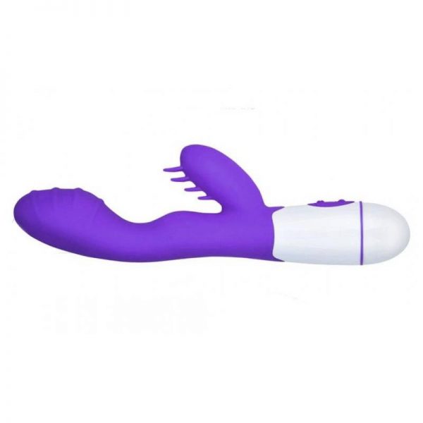 Vibrador Bun Purpura Silicona 20.2 x 3.6 cm fabricado por OHH TOYS DELUXE
