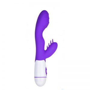 Vibrador Bun Purpura Silicona 20.2 x 3.6 cm diseñado por la marca OHH TOYS DELUXE
