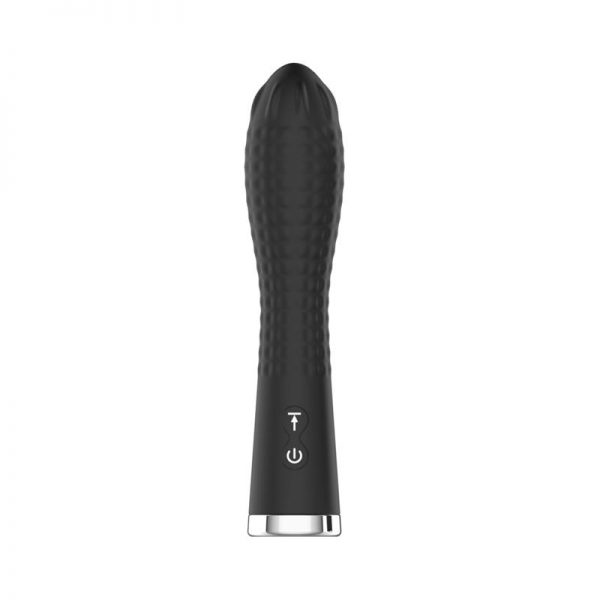 Vibrador con Bolas Internas Remington Silicona 19.2 x 4.2 cm Negro de la tienda erótica web www.tiendaeroticaweb.es