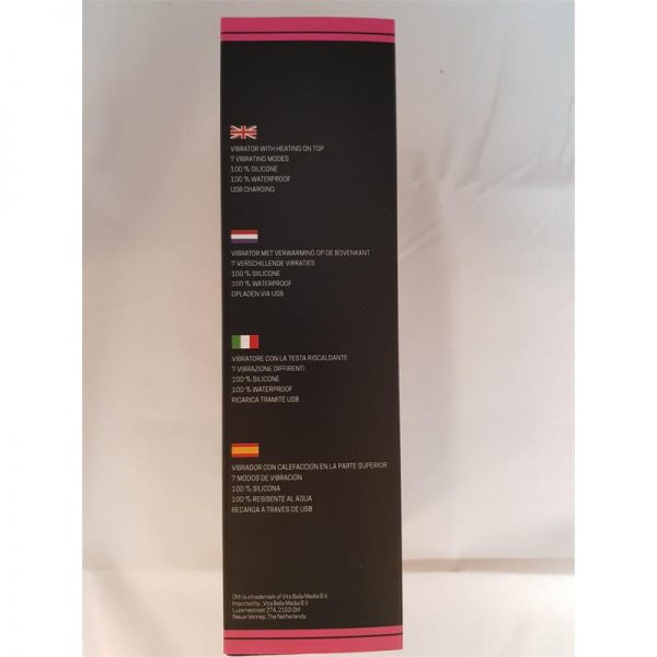Vibrador con Calor Achi Rosa Silicona 19 x 3.5 cm de la tienda erótica web www.tiendaeroticaweb.es