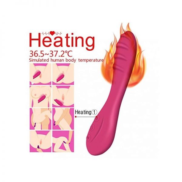 Vibrador con Calor Achi Rosa Silicona 19 x 3.5 cm fabricado por OHH TOYS DELUXE