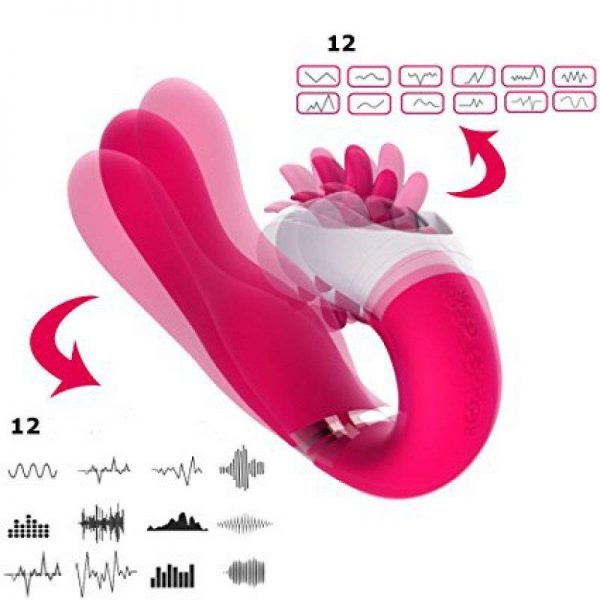 Vibrador con Funcion Sexo Oral Silicona Rosa 21 x 3.5 cm de la tienda erótica web www.tiendaeroticaweb.es