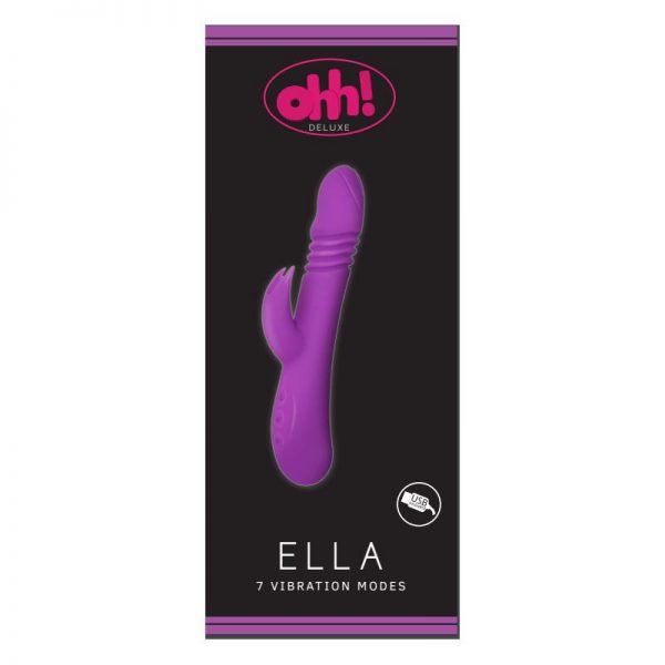 comprar Vibrador con Movimiento Ella Purpura Silicona 19 x 3.5 cm barato y de calidad
