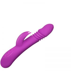 Vibrador con Movimiento Ella Purpura Silicona 19 x 3.5 cm diseñado por la marca OHH TOYS DELUXE