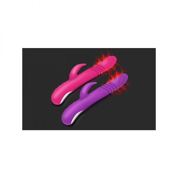 Vibrador con Movimiento Ella Purpura Silicona 19 x 3.5 cm marca OHH TOYS DELUXE