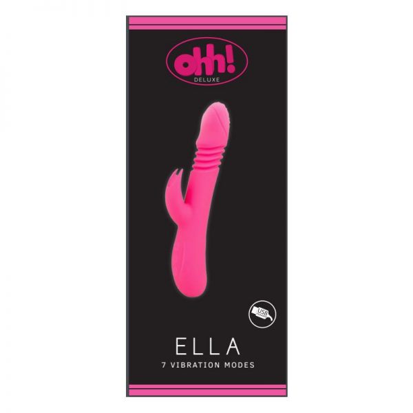 comprar Vibrador con Movimiento Ella Rosa Silicona 19 x 3.5 cm barato y de calidad