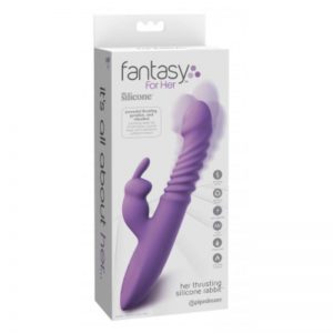 Vibrador con Movimiento y Rotacion Her Thrusting Rabbit de la marca FANTASY FOR HER