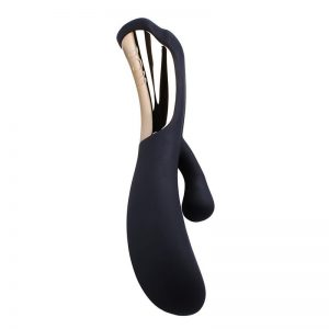 Vibrador Conejito Iora con Doble Acción Color Negro barato