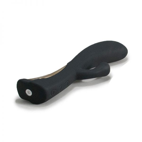 Vibrador Conejito Iora con Doble Acción Color Negro fabricado por DORR