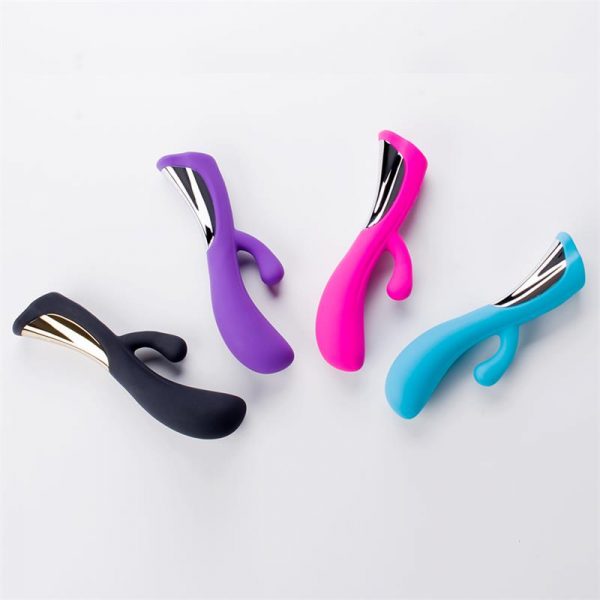 Vibrador Conejito Iora con Doble Acción Color Turquesa fabricado por DORR