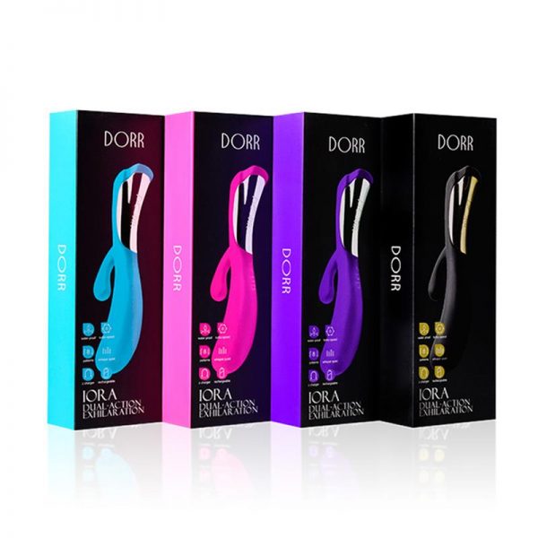 Vibrador Conejito Iora con Doble Acción Color Turquesa de la marca DORR