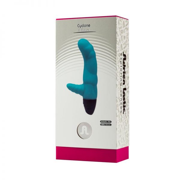 Vibrador Cyclone Silicona 16 x 7.2 cm Azul marca ADRIEN LASTIC