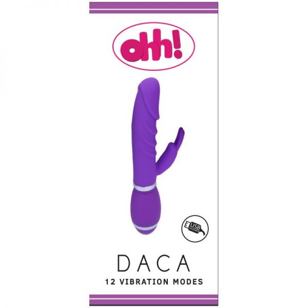 comprar Vibrador Daca Purpura Silicona 17.5 x 3.3 cm barato y de calidad
