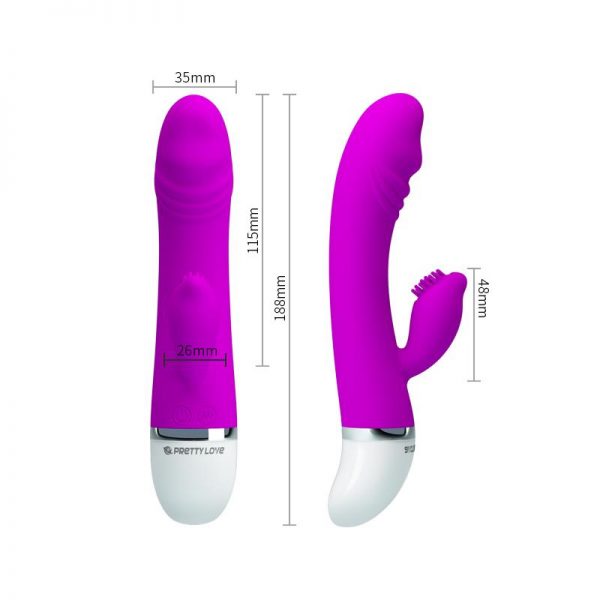 Vibrador David Color Púrpura fabricado por PRETTYLOVE
