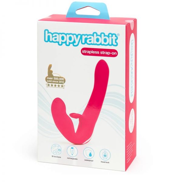 Vibrador Doble sin Arnés On Rabbit USB Rosa de calidad