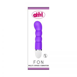 Vibrador Fon Purpura Silicona 17 x 3.5 cm diseñado por la marca OHH TOYS