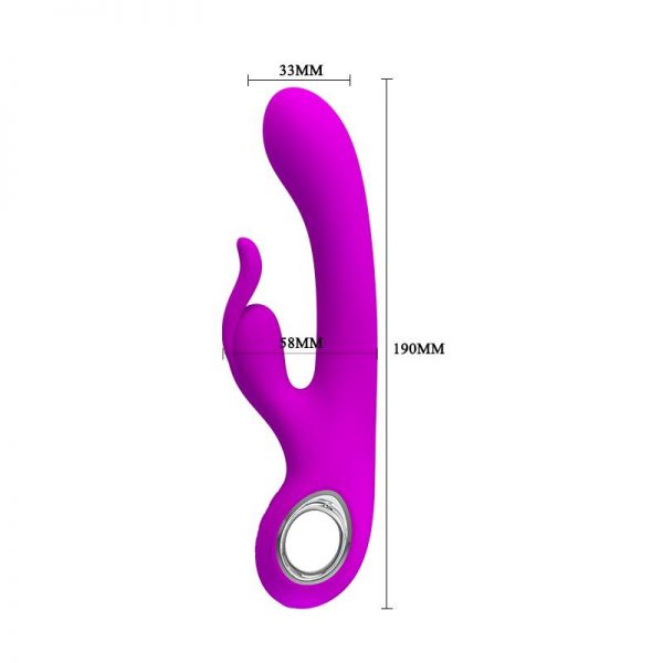 Vibrador Hot Rabbit Púrpura fabricado por PRETTYLOVE