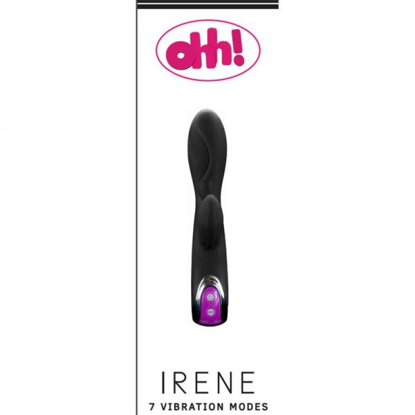 comprar Vibrador Irene Silicona Negro 18 x 3.2 cm barato y de calidad