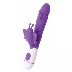 Vibrador Jia Purpura Silicona 20.2 x 3.6 cm diseñado por la marca OHH TOYS