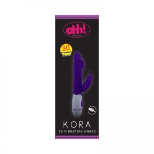 Vibrador Kora Purpura Silicona 20.2 x 3.6 cm diseñado por la marca OHH TOYS DELUXE