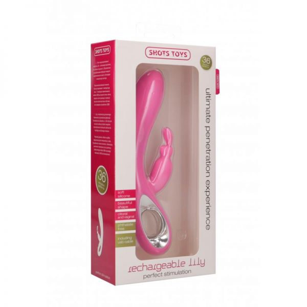 Vibrador Lily 19 cm Rosa de la tienda erótica web www.tiendaeroticaweb.es