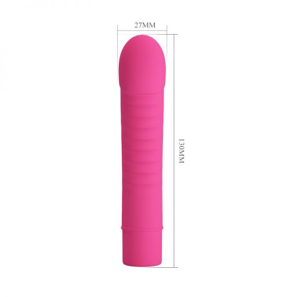 Vibrador Mick Silicona Rosa diseñado por la marca PRETTYLOVE