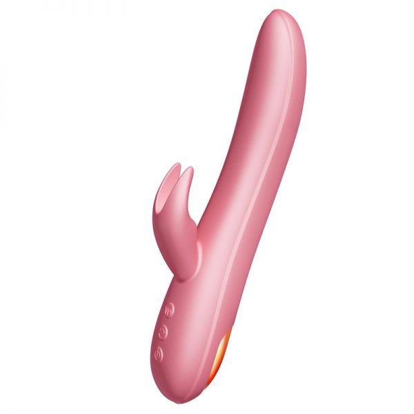 Vibrador Mondi Rosa Silicona Medica 20.8 x 4.2 cm diseñado por la marca OHH TOYS DELUXE