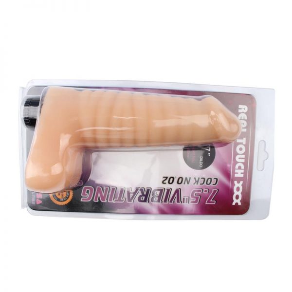 Vibrador No.02 T-Skin 7.5 Natural marca CHISA