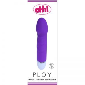 Vibrador Ploy Purpura Silicona 17 x 3.5 cm diseñado por la marca OHH TOYS