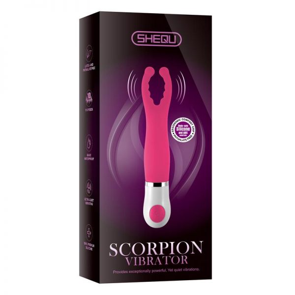Vibrador Estimulador Scorpion Silicona 15 cm diseñado por la marca SHEQU