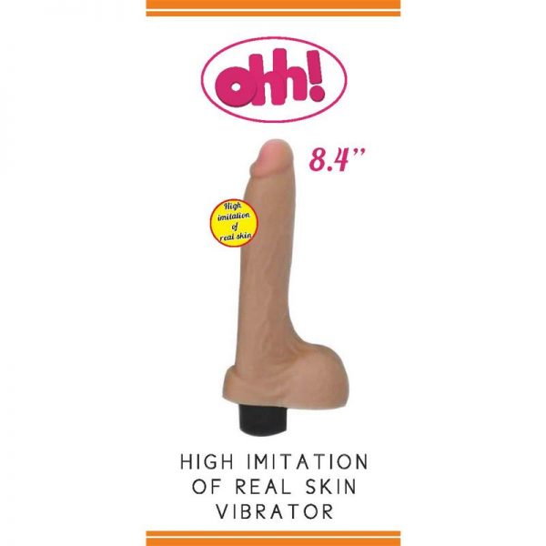 comprar Vibrador Real Skin con Testículos Natural 20.7 x 3.5 cm barato y de calidad