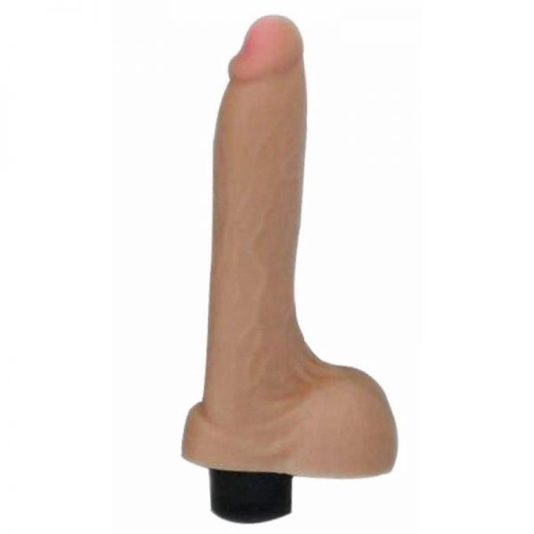 Vibrador Real Skin con Testículos Natural 20.7 x 3.5 cm diseñado por la marca OHH TOYS