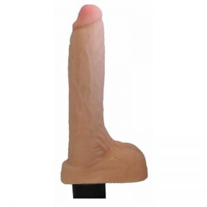 Vibrador Real Skin con Testiculos Natural 21.5 x 2.8 cm diseñado por la marca OHH TOYS