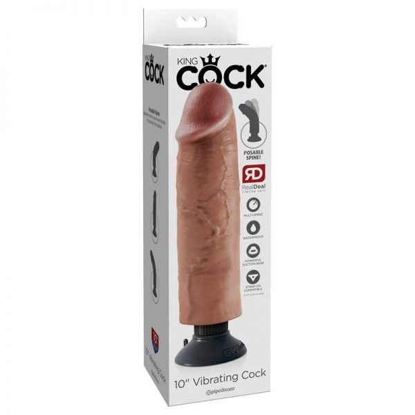 Vibrador Realista 10 Bronceado fabricado por KING COCK