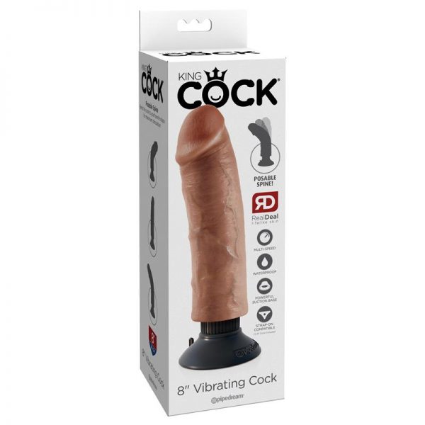 Vibrador Realista 8 Bronceado fabricado por KING COCK