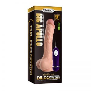 Vibrador Realista Control Remoto Apolo 24.5 cm diseñado por la marca SHEQU