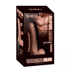 Vibrador Realista Super Man Mediano 13.5 cm diseñado por la marca SHEQU