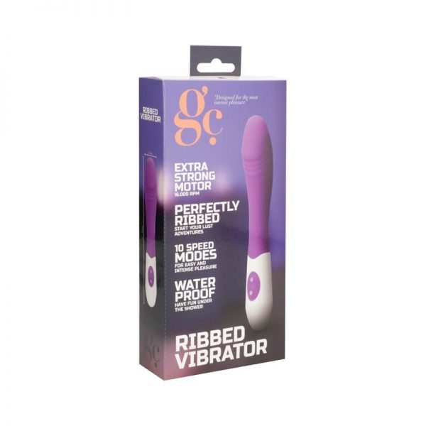 Vibrador Ribbed Púrpura fabricado por GC