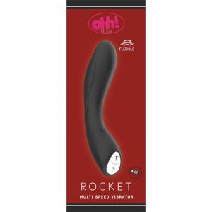 Vibrador Rocket Silicona 19 x 5.8 cm Negro diseñado por la marca OHH TOYS DELUXE