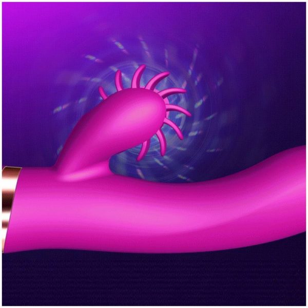 Vibrador Rotador Kelly Silicona Médica 24.4 x 4.4 cm Rosa de la tienda erótica web www.tiendaeroticaweb.es