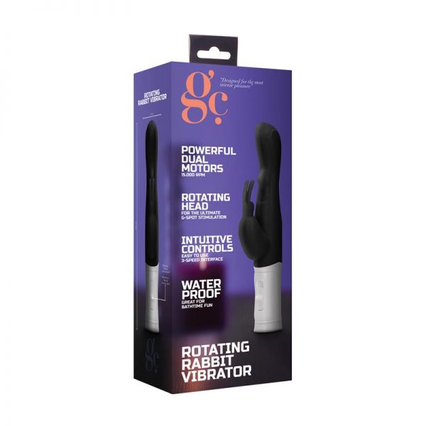 Vibrador Rotating Rabbit Negro marca GC