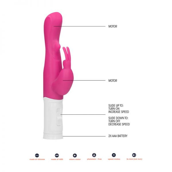 Vibrador Rotating Rabbit Rosa barato