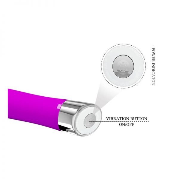 Vibrador Sampson Silicona Purpura diseñado por la marca PRETTYLOVE