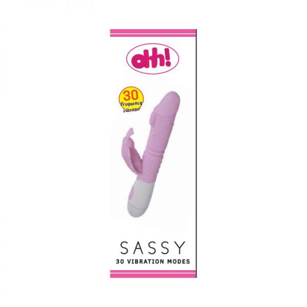 comprar Vibrador Sassy Rosa Silicona 20.2 x 3.6 cm barato y de calidad