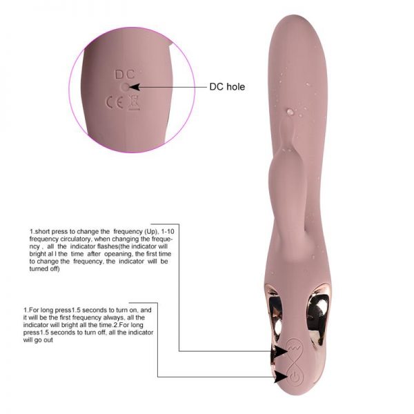 Vibrador Silicona USB Katerina 21 cm en www.tiendaeroticaweb.es