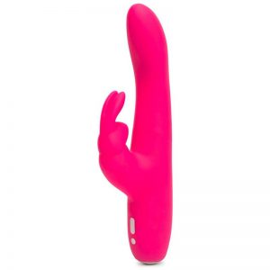 Vibrador Slimline Curve USB Rosa diseñado por la marca HAPPY RABBIT