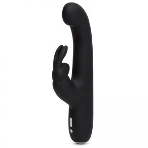 Vibrador Slimline G-Spot Negro diseñado por la marca HAPPY RABBIT
