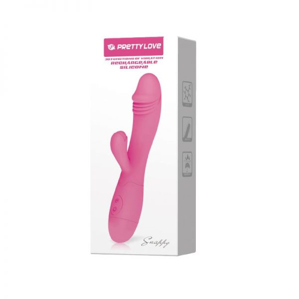 Vibrador Snappy Recargable Color Rosa de la marca PRETTYLOVE