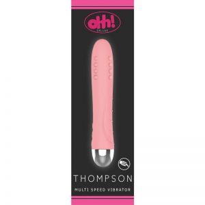 Vibrador Thompson Silicona Rosa 23.5 x 4.8 cm diseñado por la marca OHH TOYS DELUXE