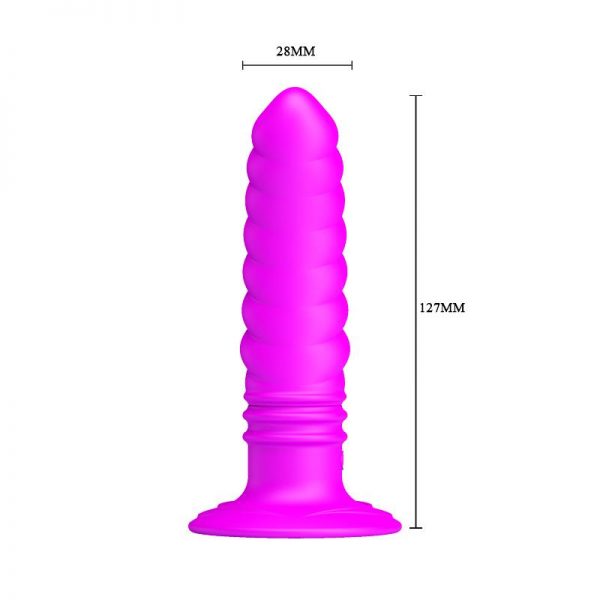 Vibrador Twist Plug Anal Púrpura marca PRETTYLOVE